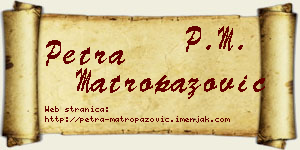 Petra Matropazović vizit kartica